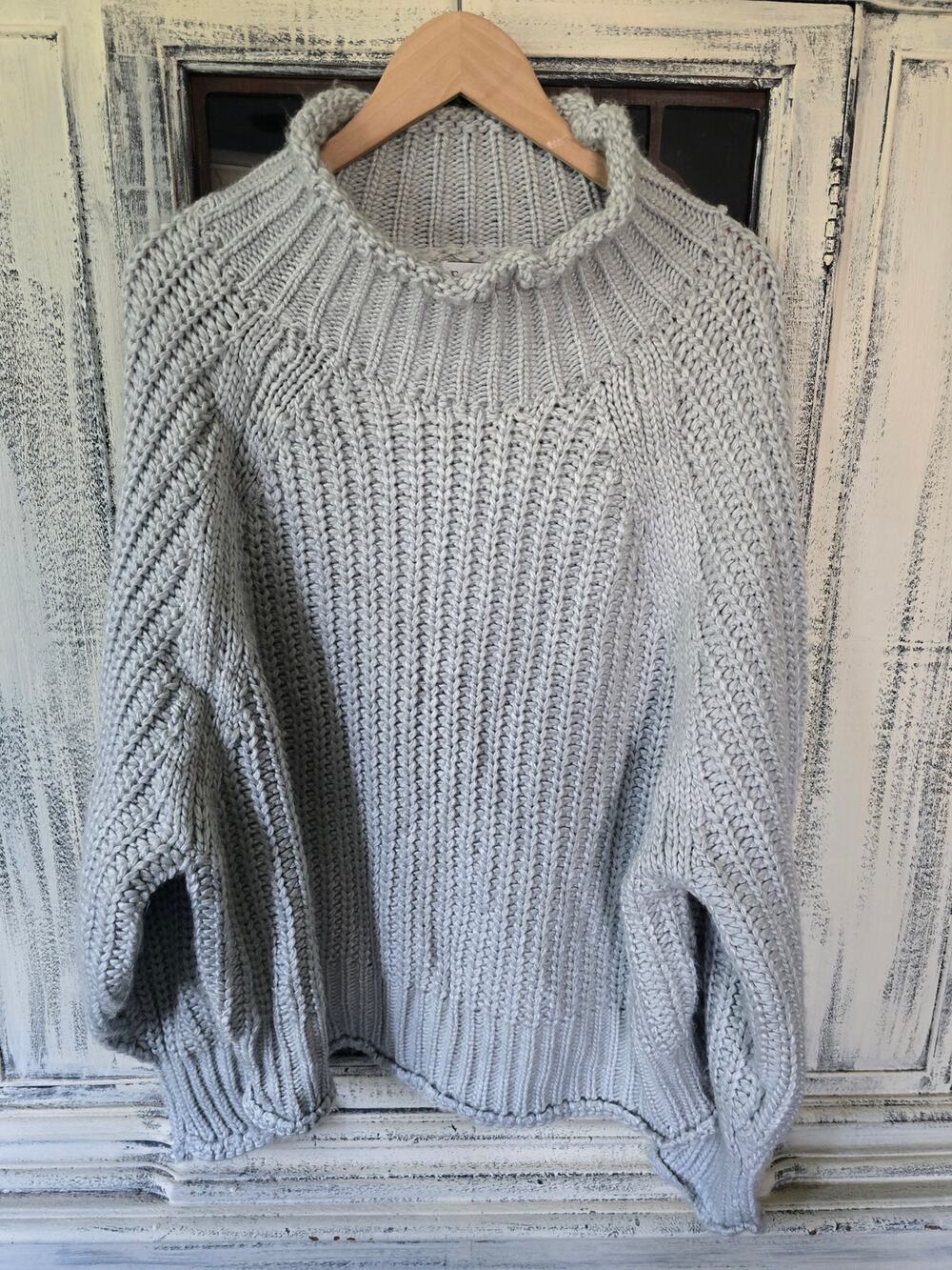 EUC Anthropologie En Saison Chunky Beige Knit Sweater - XL